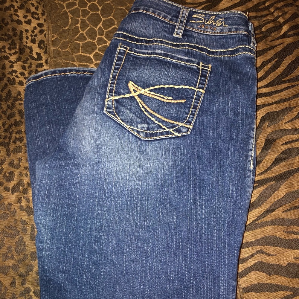 Silver jean Capri size 18